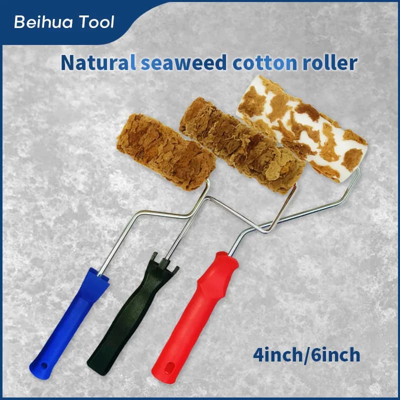 Beihua 4 Inch 6 Inch Algae Snails Paint Roller Sponge Brush Model Roller Texture Tools for Wall Decoration Painting Tool