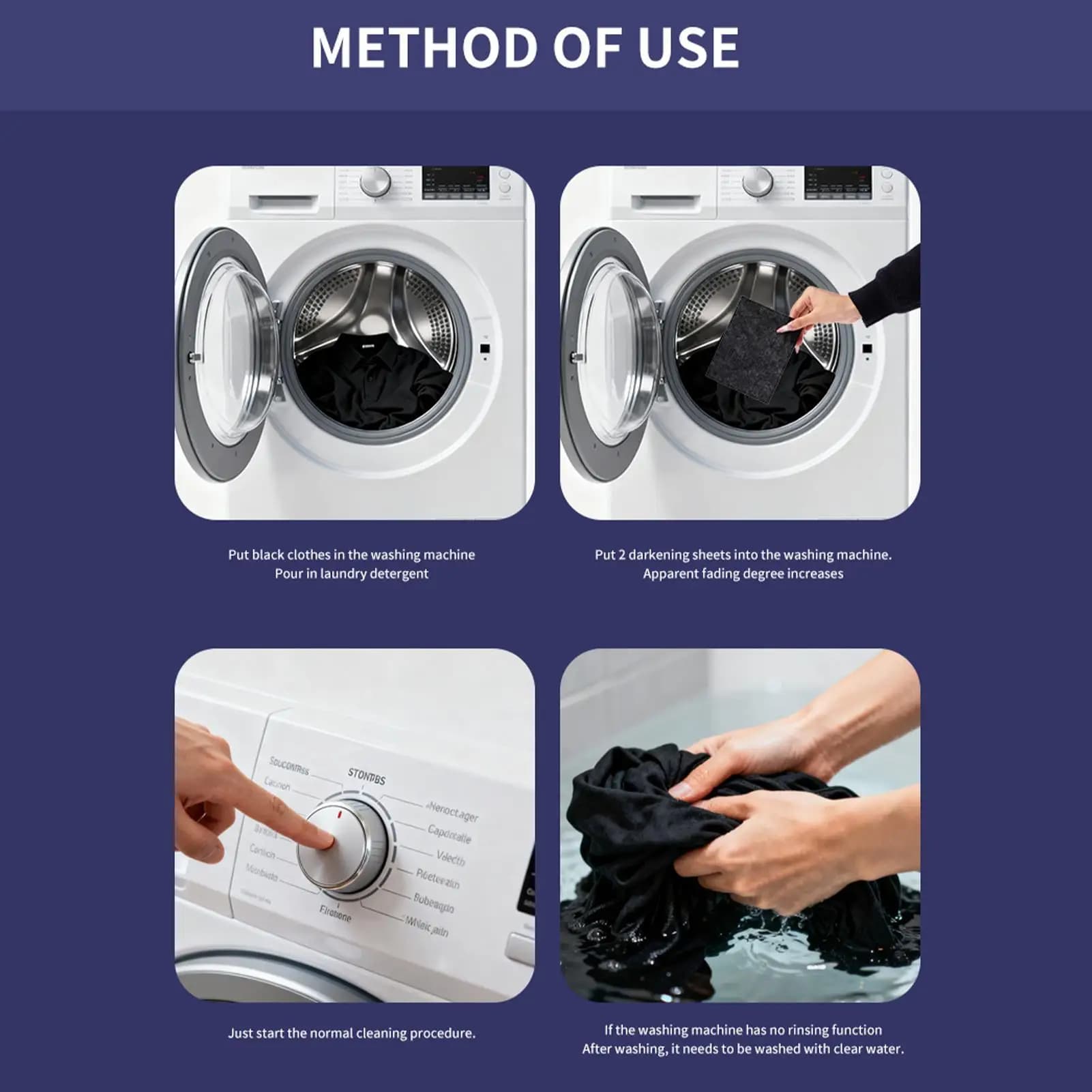 Coloranti per tessuti per abbigliamento Forniture per bucato con acqua calda/fredda 10 pezzi Compresse scure per vernice per tessuti per magliette in cotone, lino, seta e lana