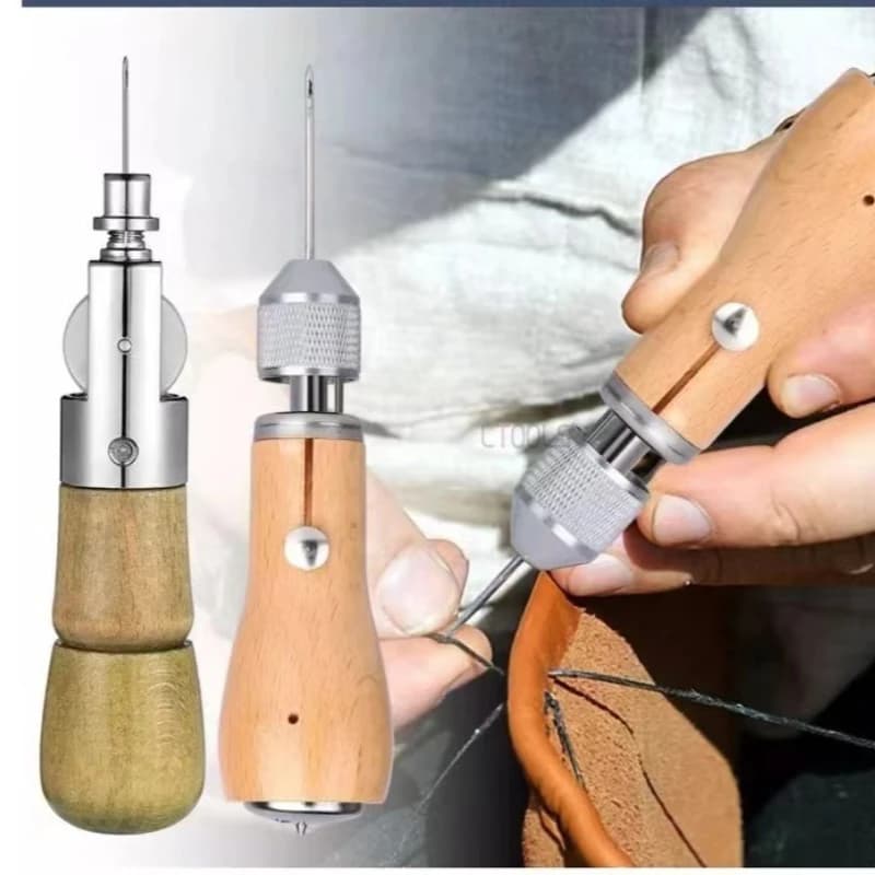 Manual sewing machine for domestic use Durable multifunctional punching tool Auxiliary hardware for tanning of artisanal vegetables made of leather