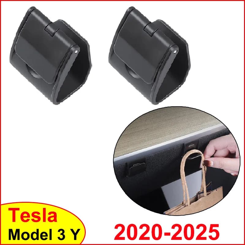 Per Tesla Modello Y Juniper 2025 Modello 3 Highland 2024 2023 Portaoggetti Gancio Nascosto Borsa Passeggero Gancio Cappello Titolare Auto di Stoccaggio