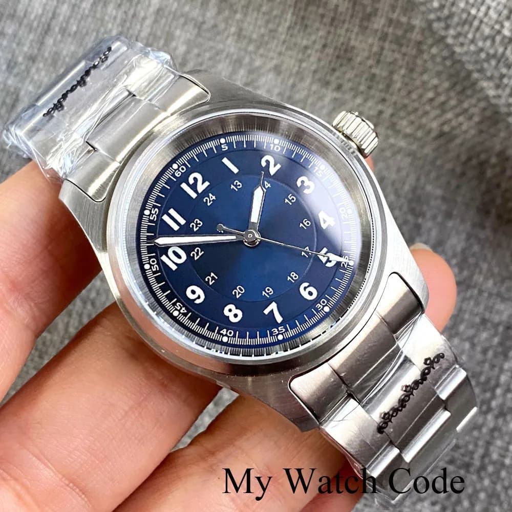 Orologi da Campo Tandorio con Movimento Automatico Miyota 8215, 36mm, Orologio da Polso Meccanico Sportivo da Uomo in Acciaio Inossidabile, Vetro Zaffiro, Stile Pilota