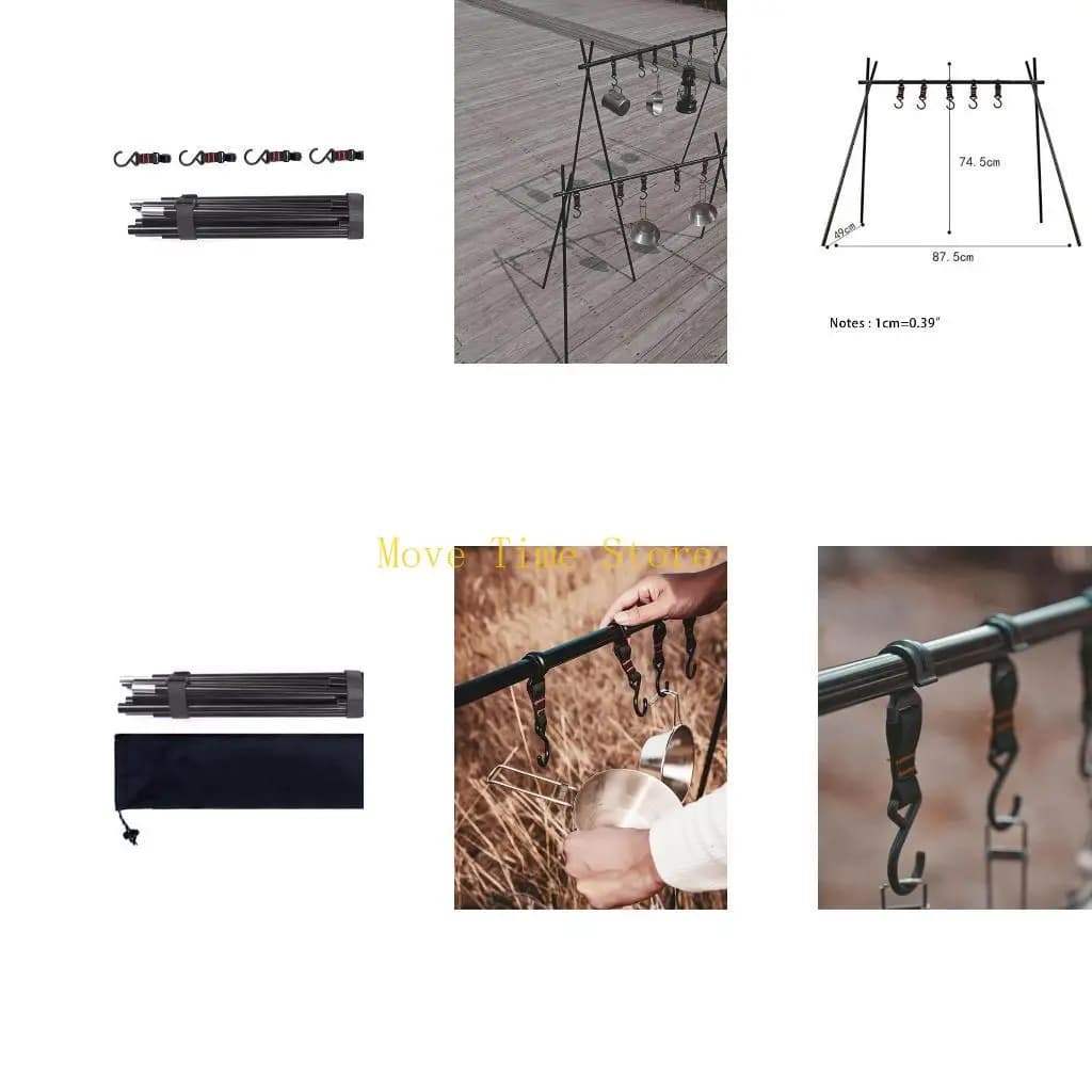 92ME Durable Campsite Storage Rack Hook Clothes Hanger Strong Bearing Capacity