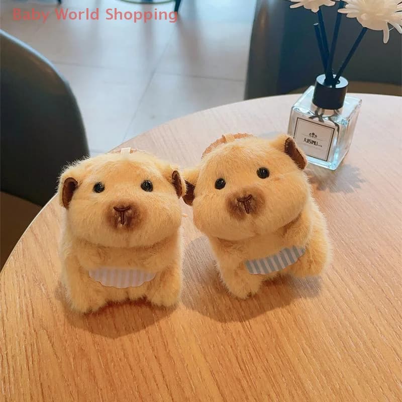Simpatico portachiavi in peluche di criceto Portachiavi per bambola di peluche di cartone animato Zaino con ciondolo per borsa adorabile Regali decorativi appesi