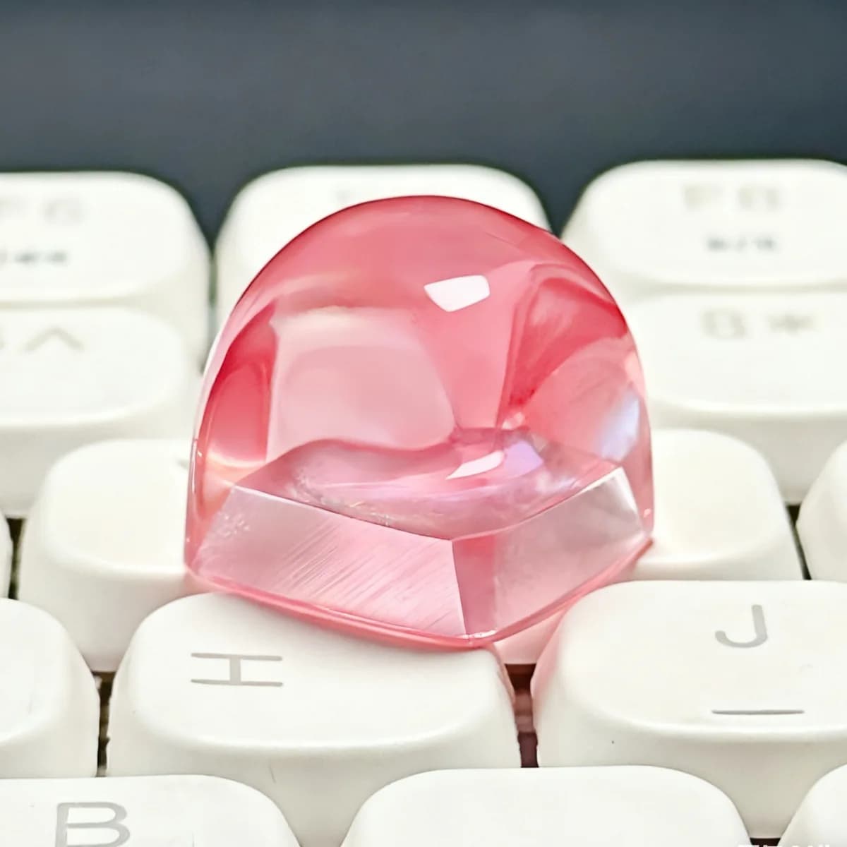 Handmade personalized Epoxy Transparent Nail Art Keycap Jelly Cross Axis Mechanical Keyboard Keycap Single