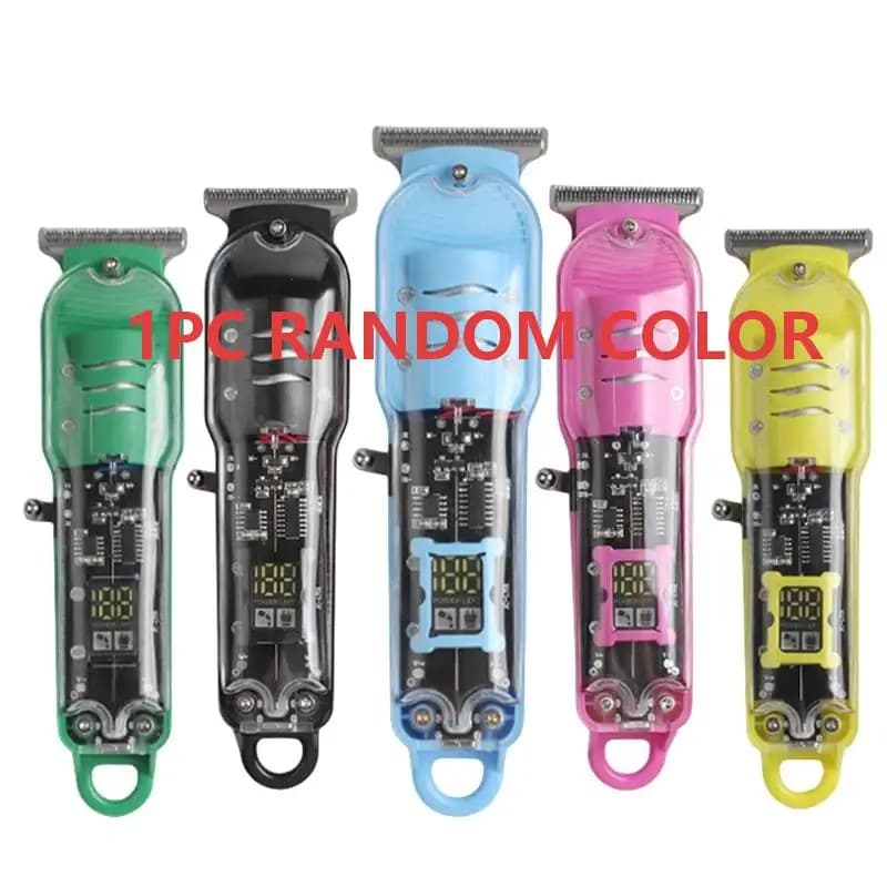 Tagliacapelli Ricaricabile Professionale Trasparente, Trimmer Elettrico Senza Fili per Uomo