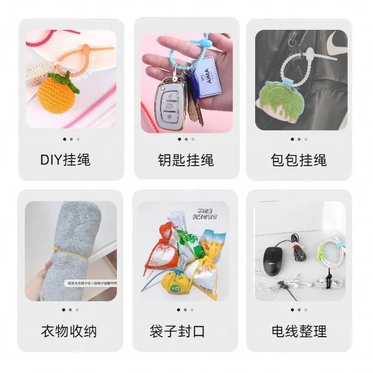 20 Pezzi Organizzatori per Cavi in Silicone Riutilizzabili, Clip per Cavi, Fascette per Conservazione, Clip per Auricolari e Cavi