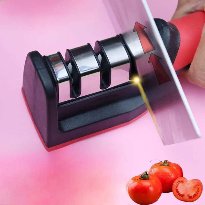 New Kitchen Knife Here multifunction portable arpener with stone T steps for domestic use, no registered trademark
