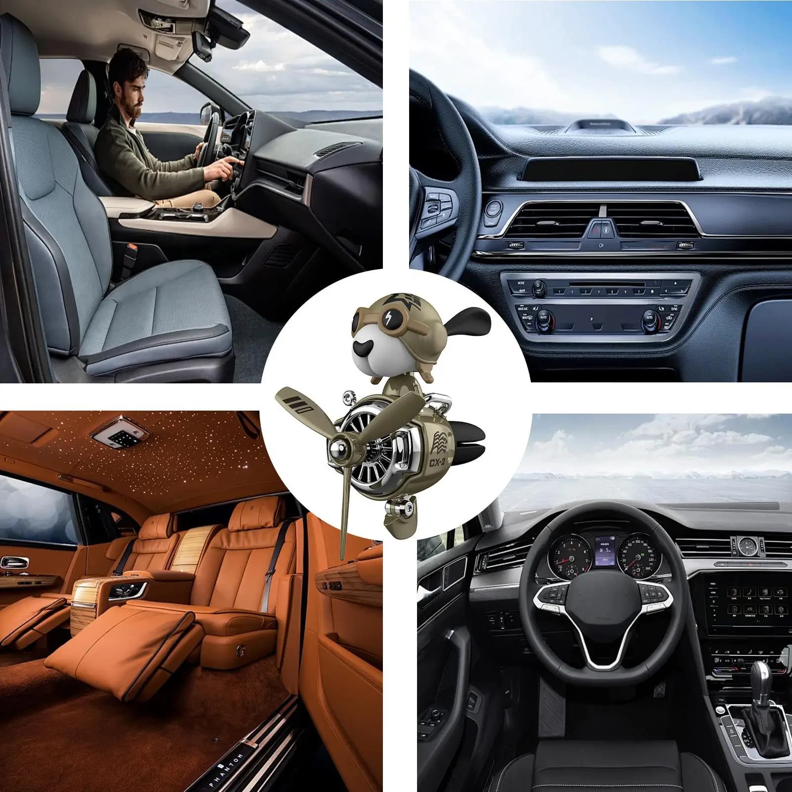 Car Deodorant Beagle Deodorant for Car Accessories Shaking Fighter Car Aromatherapy fragrance diffuser aroma