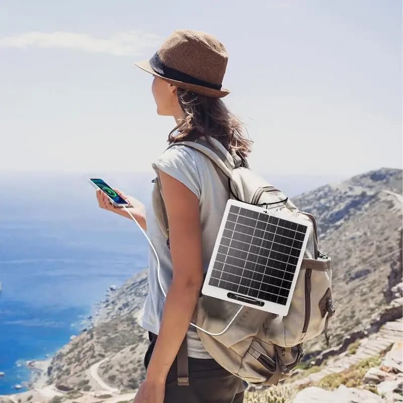 Pannello solare portatile Pannello solare portatile con ricarica USB CC Attrezzatura monocristallina ad alta efficienza da 10 W per laptop smartphone