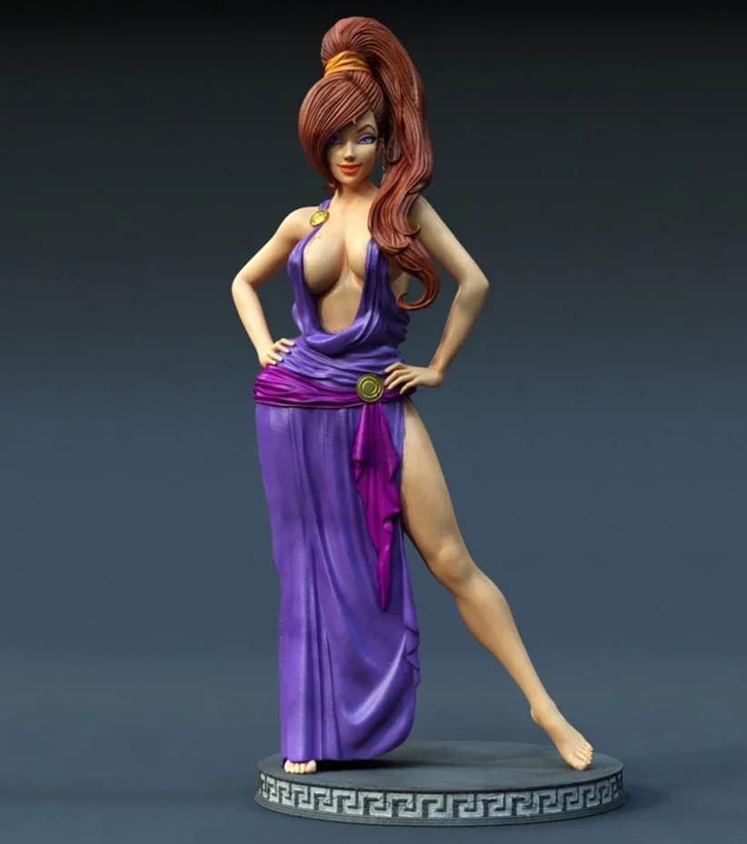 1/24 75mm 1/18 100mm Kit modello in resina Bella ragazza Megara non verniciata 1/24 7.5cm Figurina dipinta RW-193