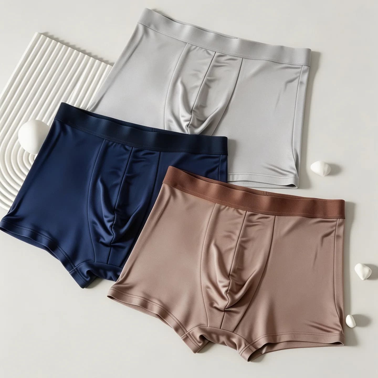 Slip Boxer da Uomo in Vera Seta 100% Seta di Gelso, Traspiranti e Delicati sulla Pelle, Sottili e Freschi per l'Estate, Taglie Forti