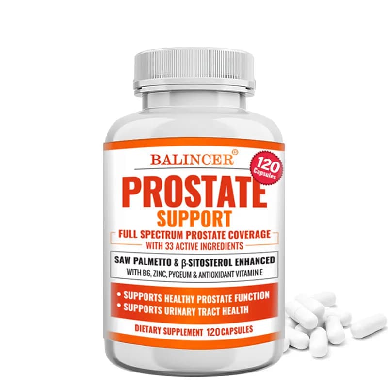 Saw palm supplement, containing antioxidant vitamins, prostate support and health promotion of urinary system