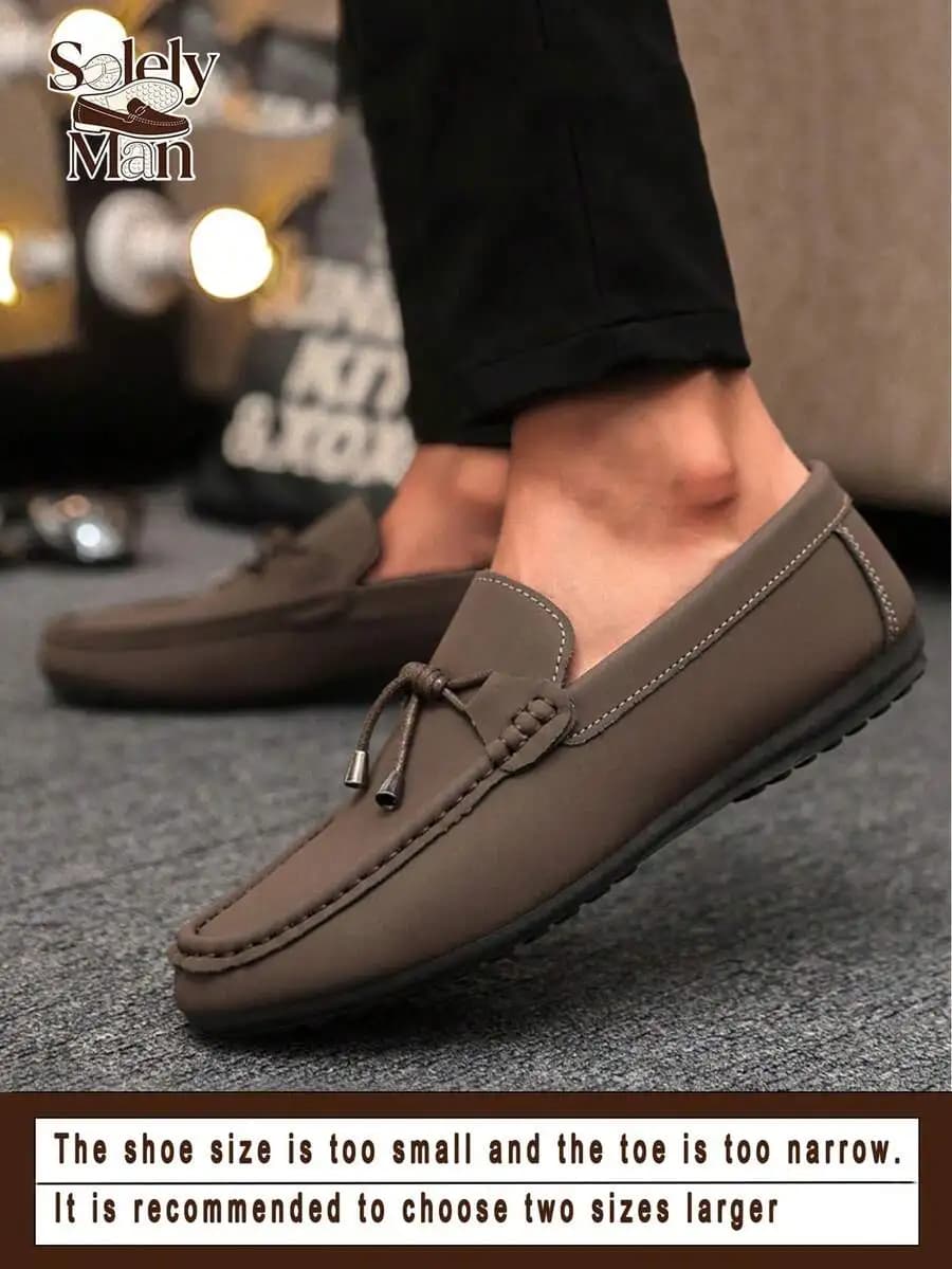 Mocassini da Uomo: Scarpe Nautiche Slip-On, Scarpe Formali Nere Casual con Suola Morbida