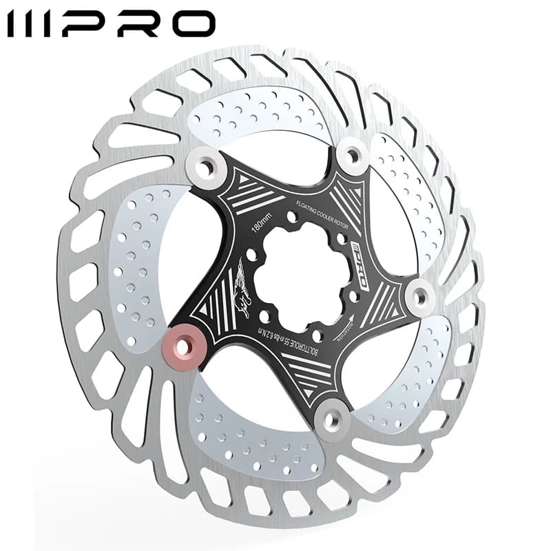 IIIPRO Rotore flottante per bici 140mm Disco freno per bicicletta 160mm 180mm 203mm Dissipazione del calore Rotore freno a disco per mountain bike da strada