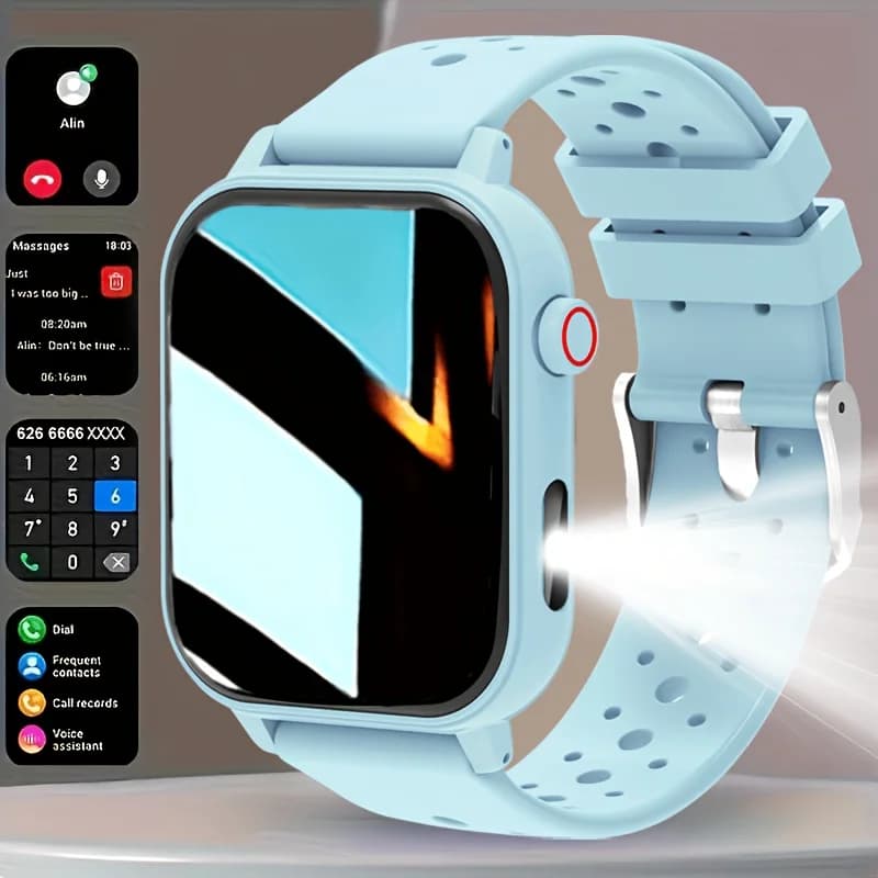 Smartwatch with LED Lighting, Music Player, Stopwatch - Multi-Sport Mode, Supports Wireless Calls (Answer/Make/End)