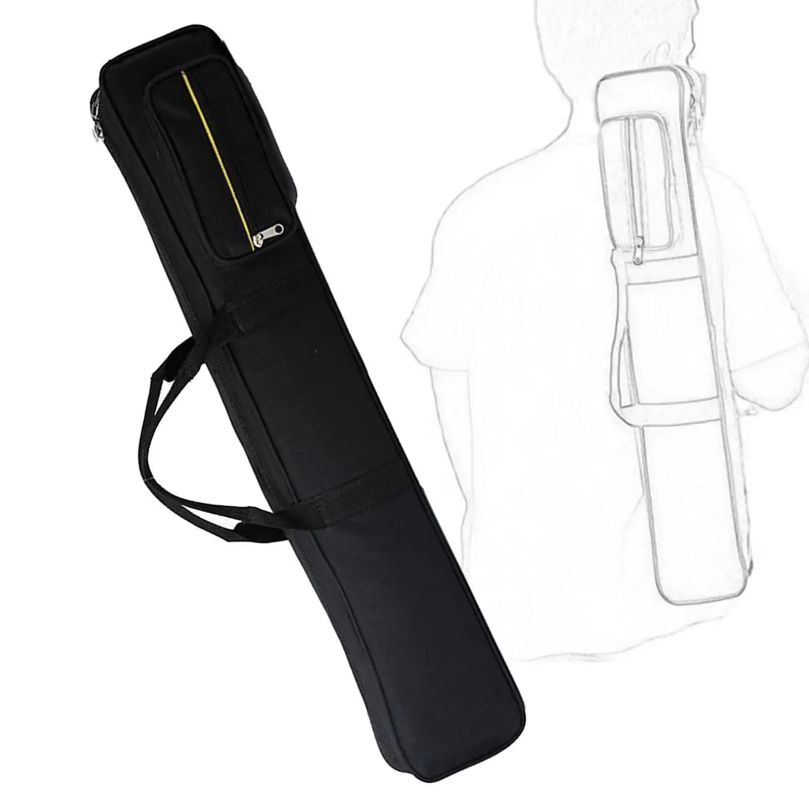 Billiard Cue Case Oxford Cloth Portable Protector 7 Holes Hard Box with Strap for Pool and Snooker Accessories