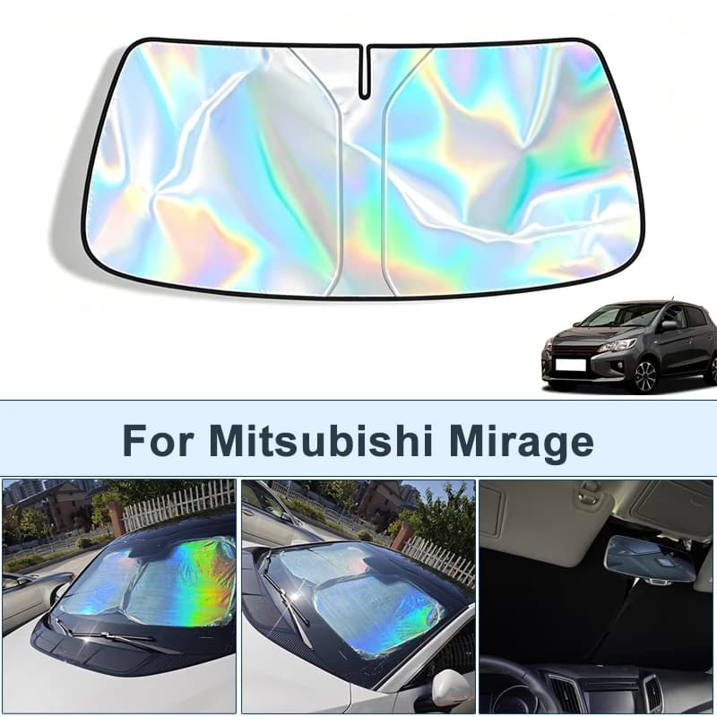 Parasole pieghevole per parabrezza anteriore per Mitsubishi Mirage, copertura protettiva riflettente ai raggi UV, accessori per interni auto