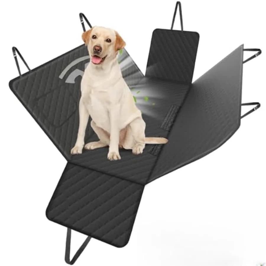 Coprisedile per Auto per Cani, Impermeabile, per Sedile Posteriore, Compatibile con Tesla Model 3 e Model Y, in Grigio con Design a Fodera in Pelliccia Sintetica