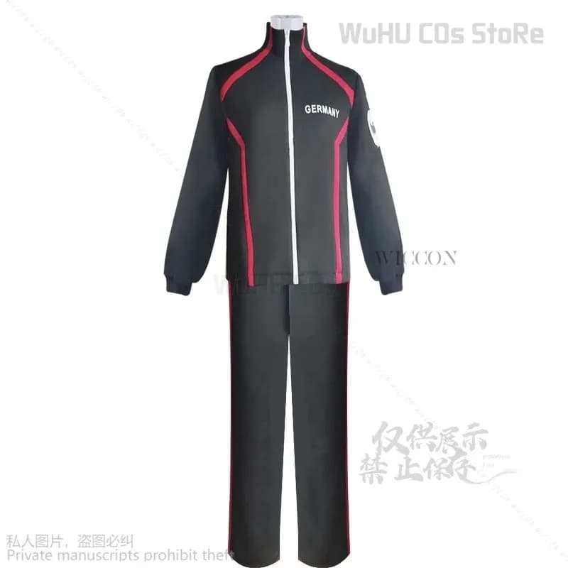Anime Principe del Tennis U-17 Maglia Nera Costume Cosplay Tezuka Kunimitsu Wigs Top Pants 4 Pieces Role Game Dress Set Sportsweara; 6
