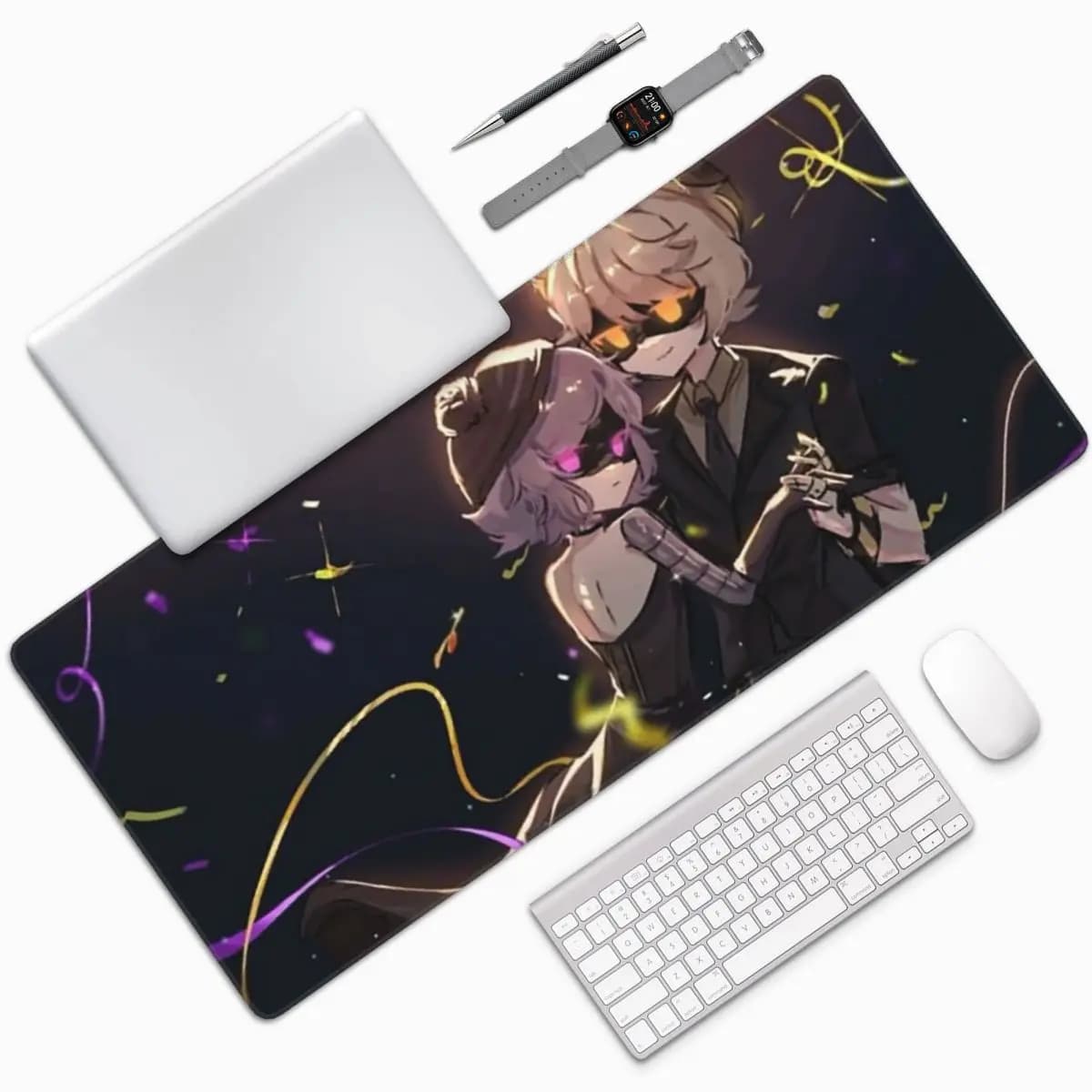 Tappetino per mouse grande per computer, tappetino per tastiera, tappetino per mouse da gioco, tappetino per PC portatile, accessori per ufficio, tappetini da tavolo