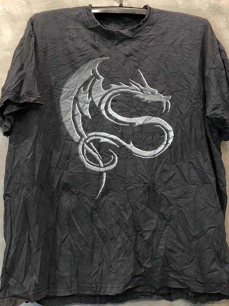Vintage Style Street Chic Simple Totem Dragon Pattern Printed Short Sleeve Men's Small Collar T-Shirt Cotton Youth Summer Fas...