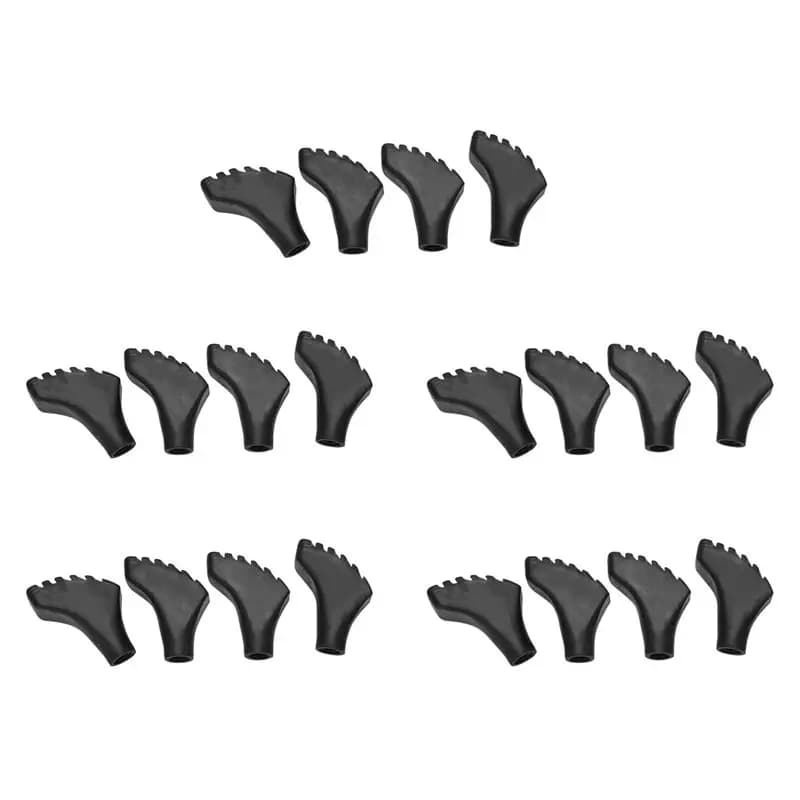 A89E-20 Pack Of Extra Durable Rubber Replacement Tips (Replacement Feet/Caps) For Trekking Poles