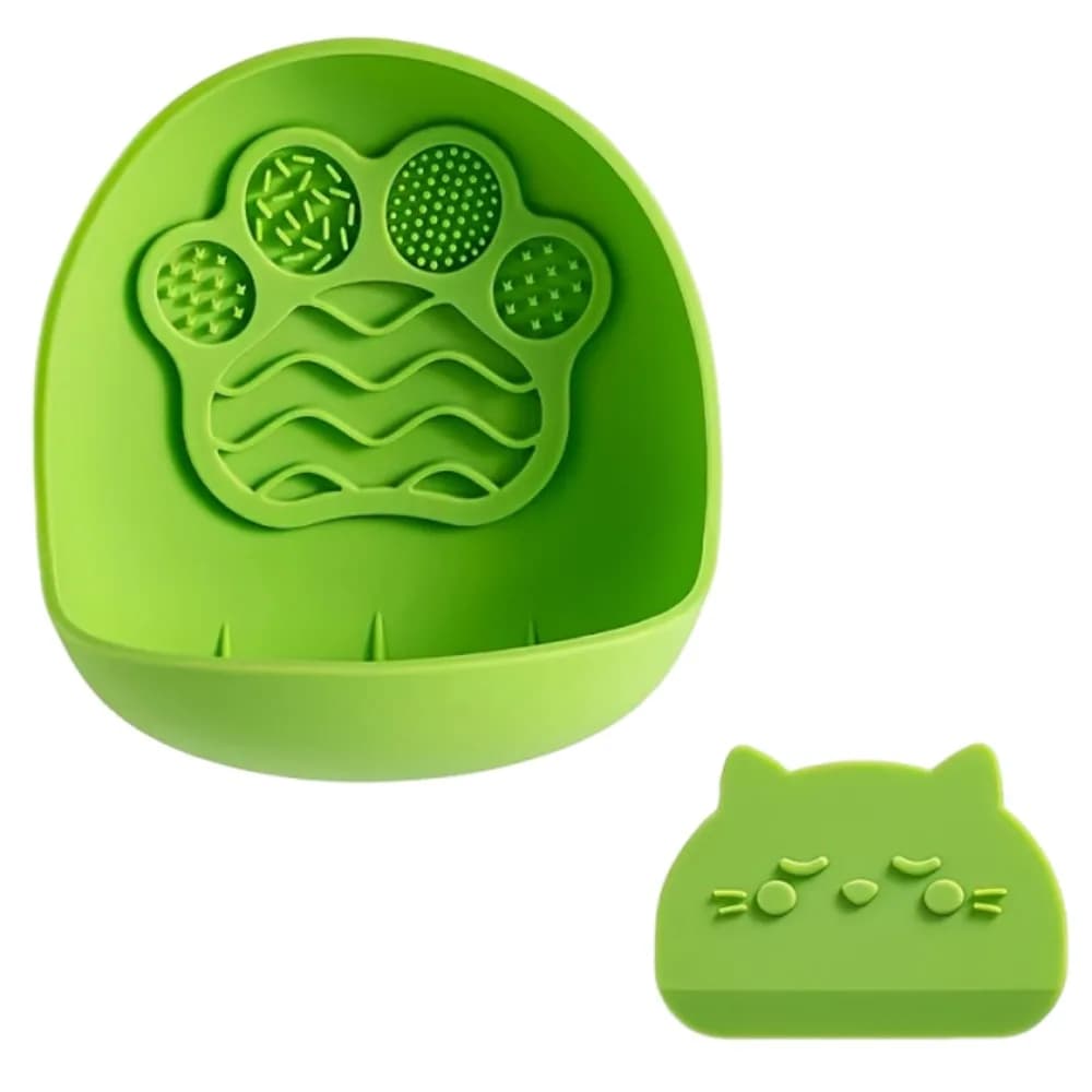 Silicone Suction Cup Pet Bowl Detachable Stable Cat Food Water Bowl Multifunction Creative Slow Food Bowl Kitten/Puppy/Bunny