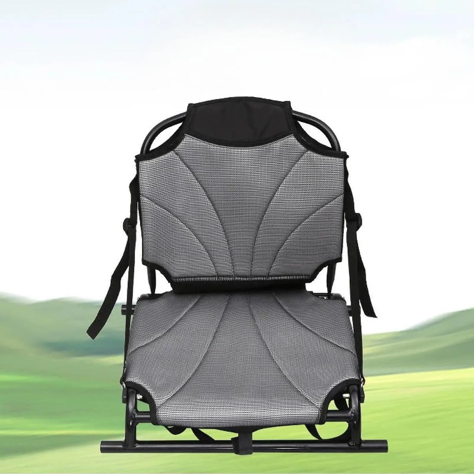 Cuscino per sedile pieghevole per kayak con supporto per la schiena, sedile da pesca versatile, sedia da esterno per kayak da pesca in canoa