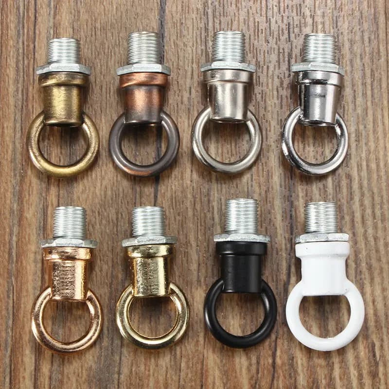 10 Pz/lotto Vintage 10 Millimetri Filo M10 Metallo Luce di Soffitto Lampadario Base Gancio Luce Adattatore di Montaggio Vicino Liscio Stile