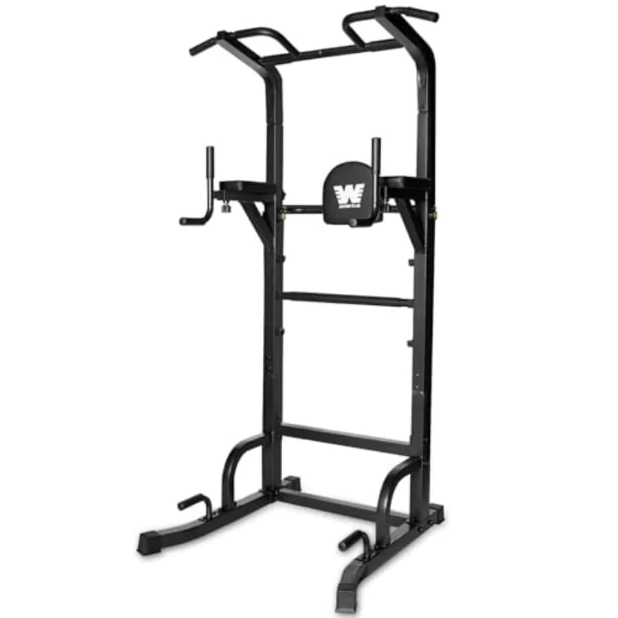 Multifunction Station for Tractions with 3D Backrest Adjustable in Height, Dip Bar for Domestic Training and Muscle Enhancement