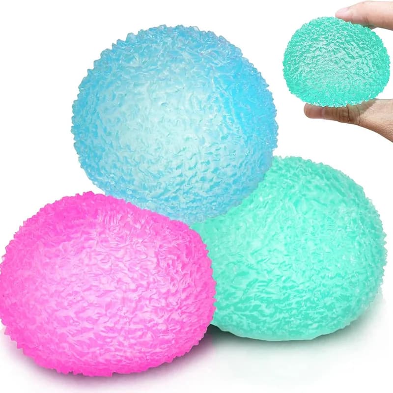 4 colori Sfere Sfere Squishy Fidget Giocattolo Rimbalzo lento Sollievo dall'ansia Morbido Sensoriale Spremere Giocattoli per Adulti Bambini Regali di compleanno
