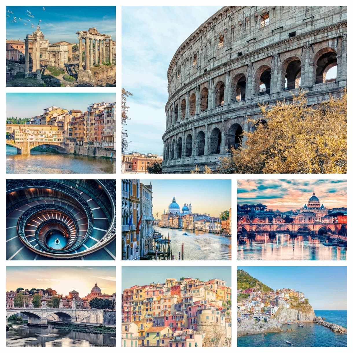 Kit Pittura Diamante 5D Fai da Te Paesaggi Roma Firenze Manarola Toscana Viaggio Ricamo Mosaico Punto Croce Decorazioni Casa