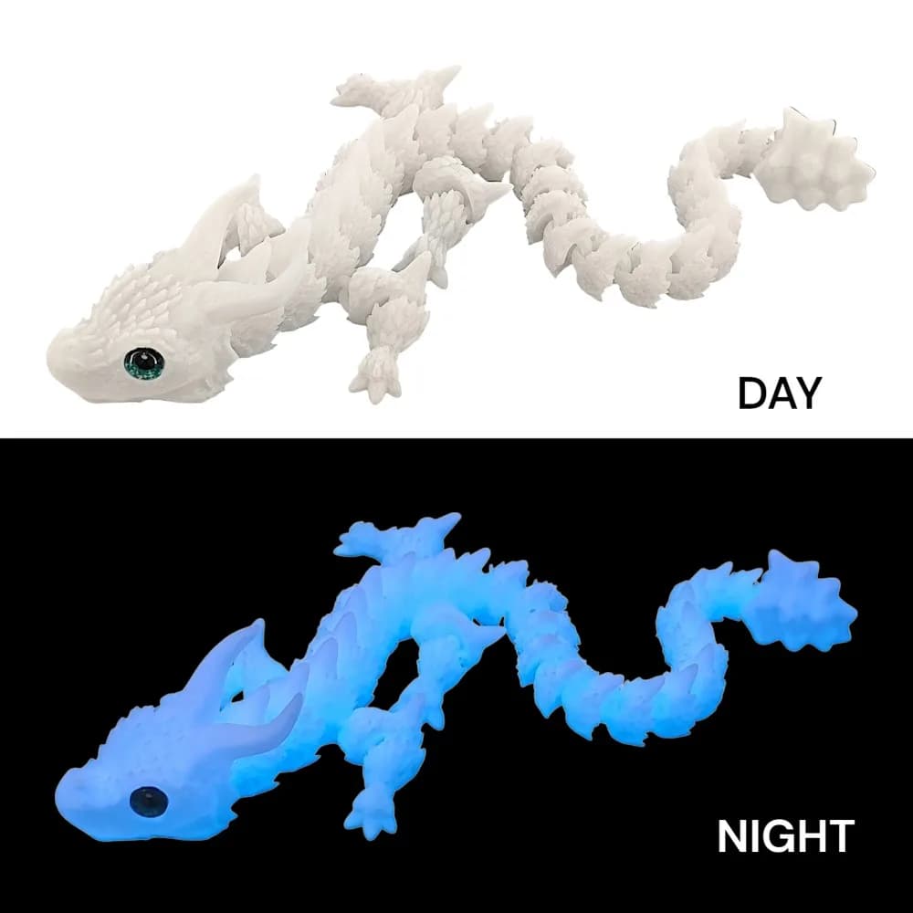 Simulated Eye 3D Printed Dragon All-in-one Molding Laser 3D Printed Diceratops Dragon Rotatable Flexible