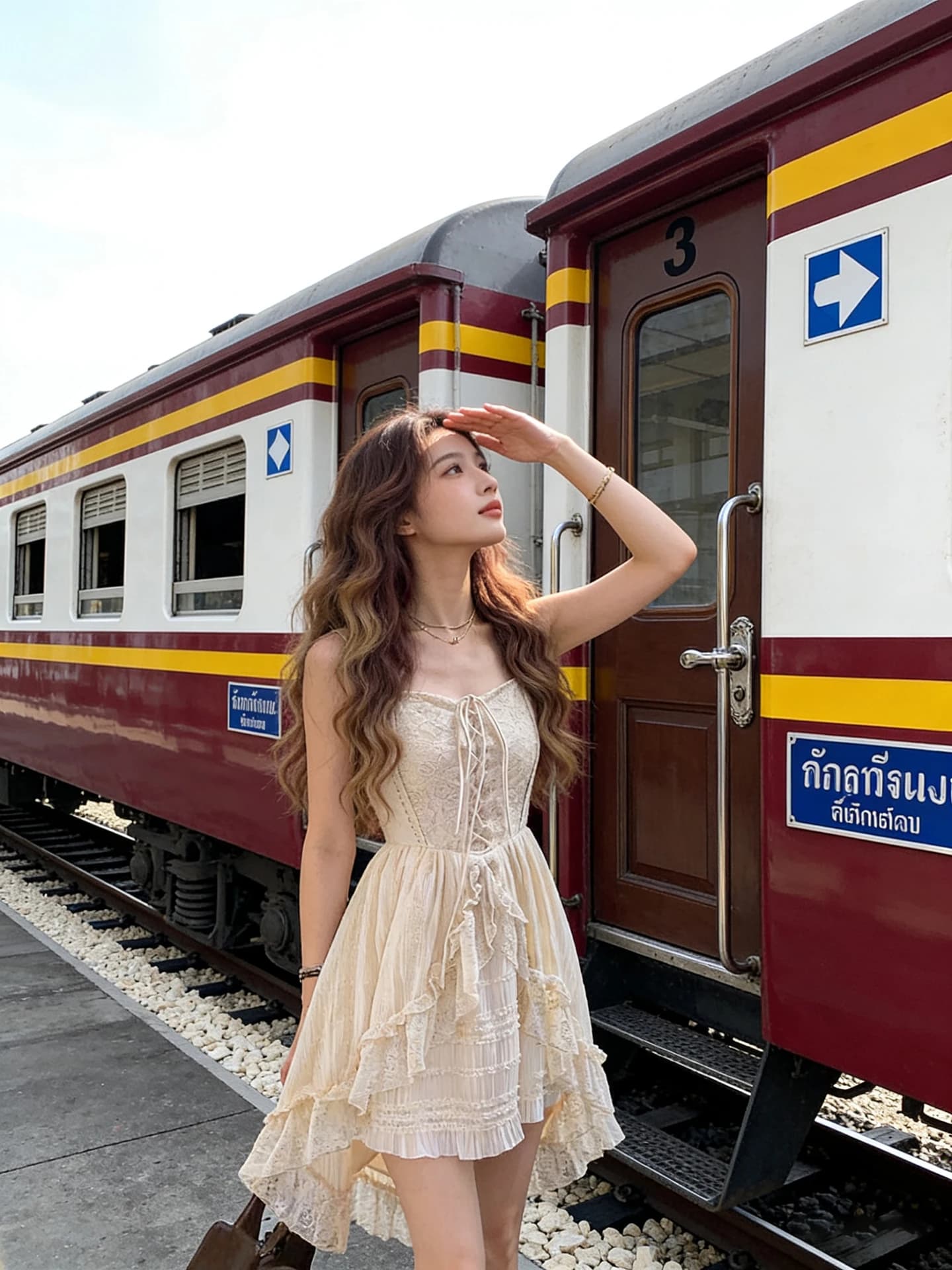 Unique Lace Splice Tail Dress Women's Small Size Waist Inward Irregular Strap Short Skirt Commute Style No Brand Registered T...
