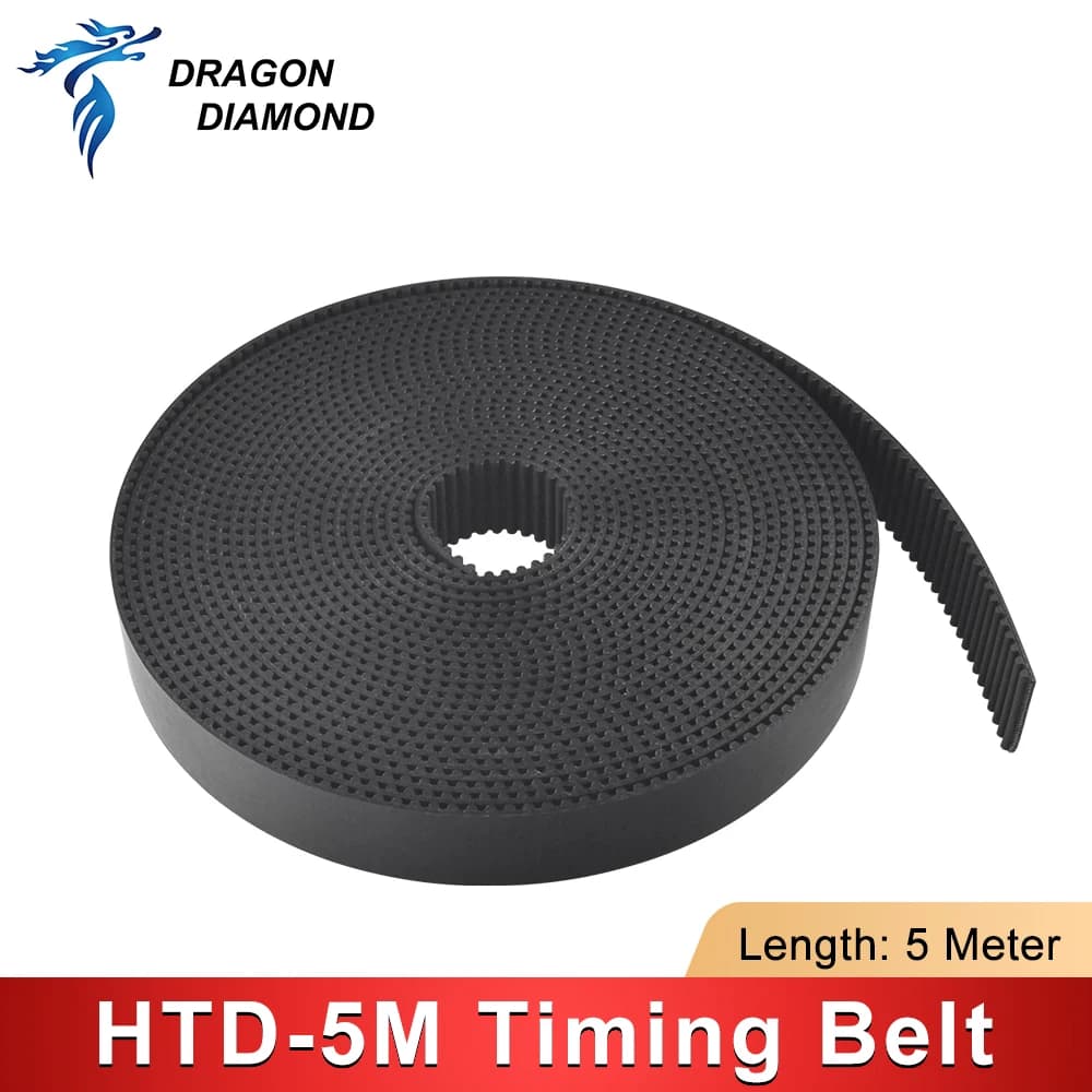 5M/10M HTD5M PU cinghia dentata aperta 15mm 20mm 30mm 40mm cinghia di trasmissione 5M poliuretano per macchina da taglio per incisione Laser CO2