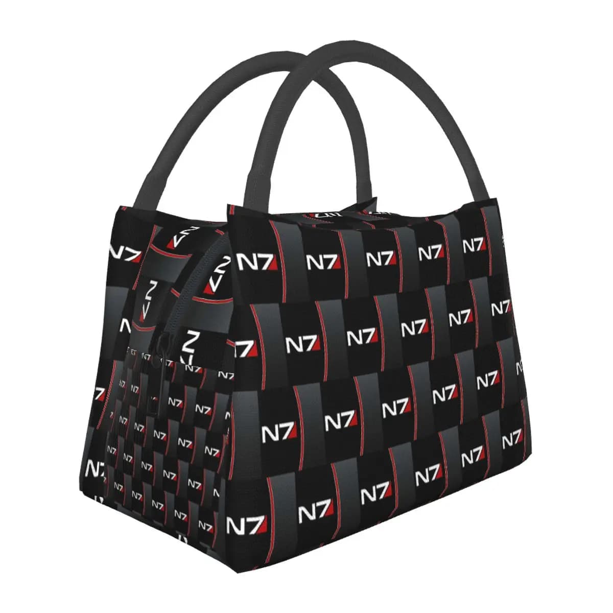 N7 Mass Effect Emblem Insulated Lunch Bag for Women Bento Storage Food Boxes Portable Container Cooler Thermal Lunch Box Tote