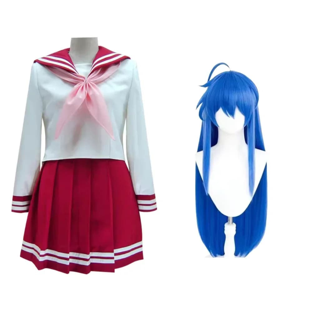 2026 Izumi Konata Cosplay Costume Anime Lucky Star Izumi Konata Costume Wig Sets Halloween Anime Clothes