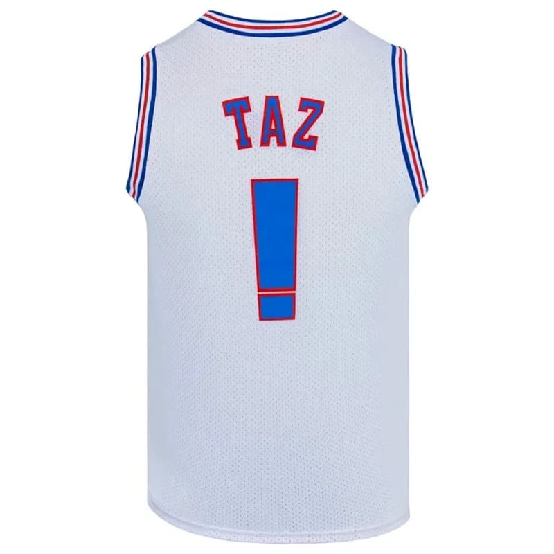 Film Spazio Jam #! TAZ Cosplay Tune Squad Bunny Basketball Shirts Halloween for the party White/Black S-3XL