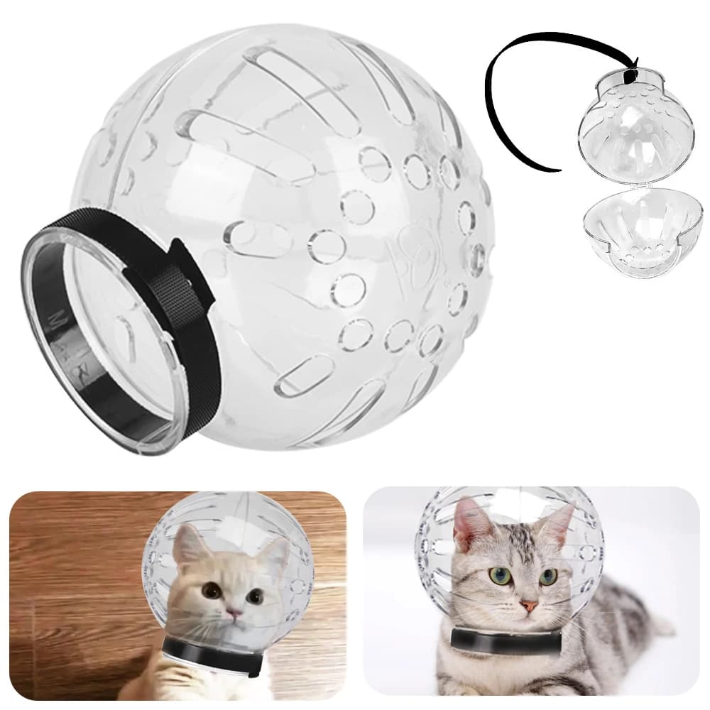 Forniture per toelettatura gatti Anti-lambering Anti-morso Museruola per gatti traspirante Cappuccio protettivo Maschera per toelettatura Bagno Toelettatura