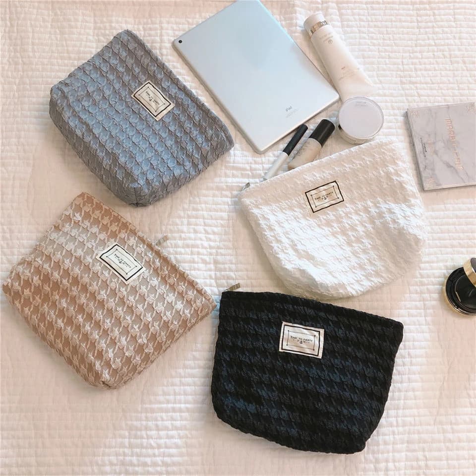 Kit per il trucco delle donne borse custodia per matite per telefono borsa per Organizer borsa per cosmetici da viaggio con fiori di moda coreana Kawaii