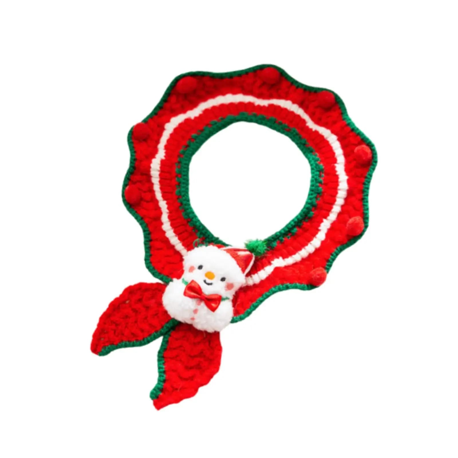 Collare per Gatti Lavorato a Maglia, Accessorio per Animali Domestici, Decorazione Festiva Natalizia, Collana Decorativa per Cani, Gattini e Cuccioli