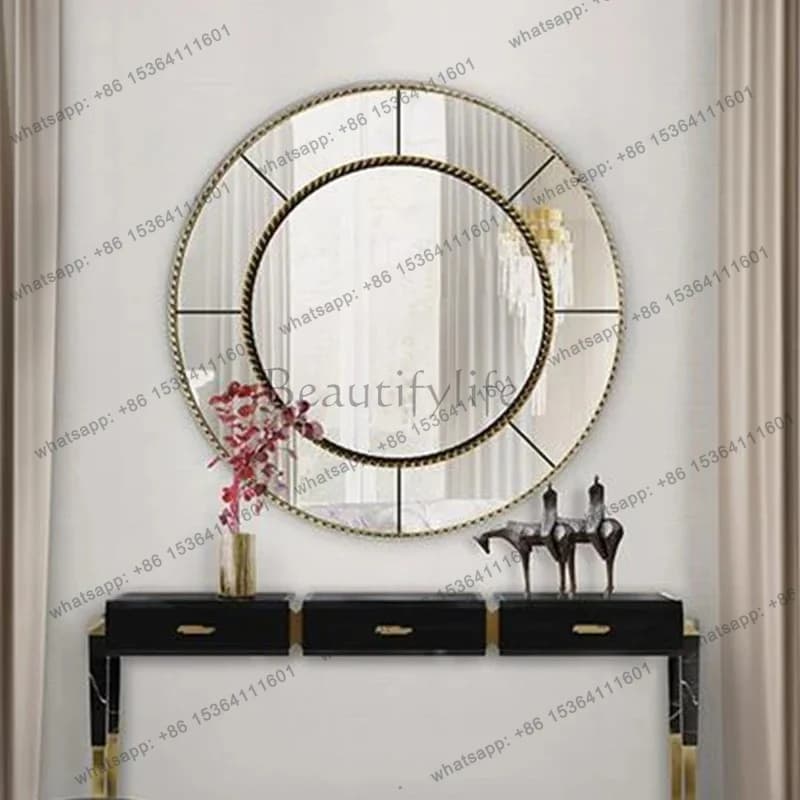 Specchio per il trucco della camera da letto Specchio decorativo rotondo per ristorante Specchio per ingresso bagno