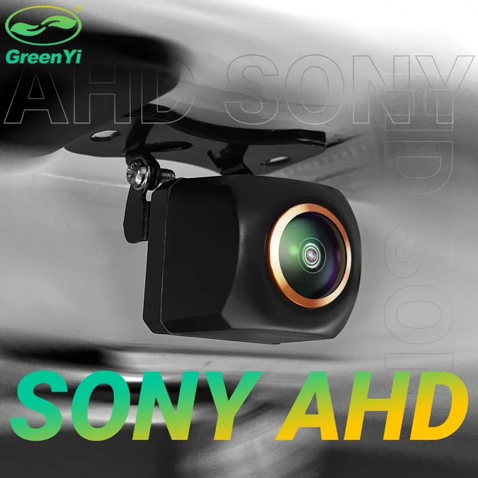 Telecamera posteriore per auto GreenYi AHD 1920x1080P 170 ° Telecamere per retromarcia per veicoli con visione notturna Full HD con obiettivo fisheye dorato IMX307 G817