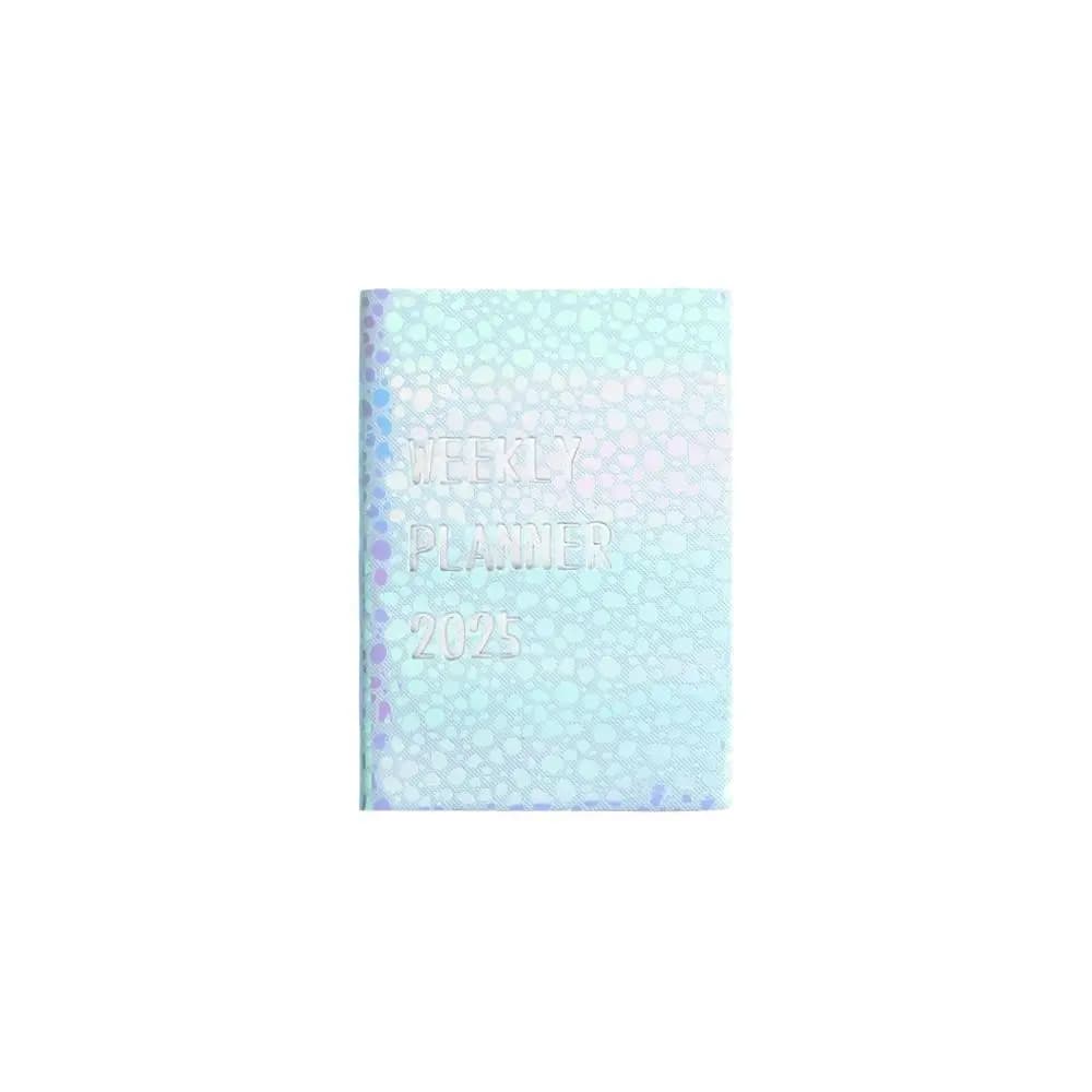 Agenda in Pelle Laser 2025 A7 in Inglese, Pianificatore Efficiente, Calendario Tascabile 12 Mesi, Planner e Blocco Note