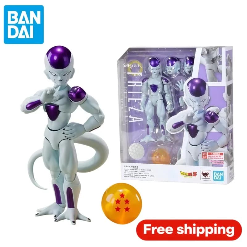 Originale Bandai S.H.Figuarts Dragon Ball Z Frieza Fourth Form, action figure articolata da collezione, regalo con scatola originale