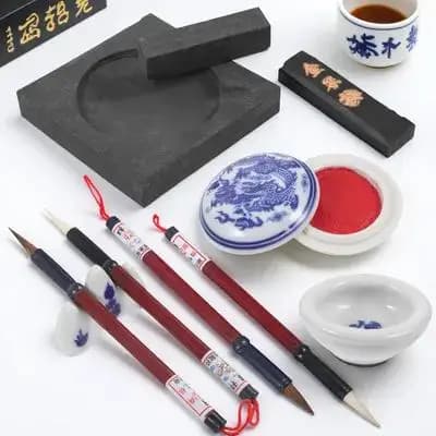 1Set Chinese Calligraphy Set Premium Handmade Brushes with High Absorbency for Calligraphy Practice Painting Writing Beginners