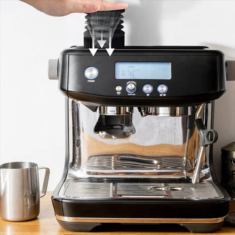 BABZ-1 Piece Coffee Grinder Air Blowing Bean Bin With Bellows Suitable For Breville Blowing Powder Bin (Metal Cover)