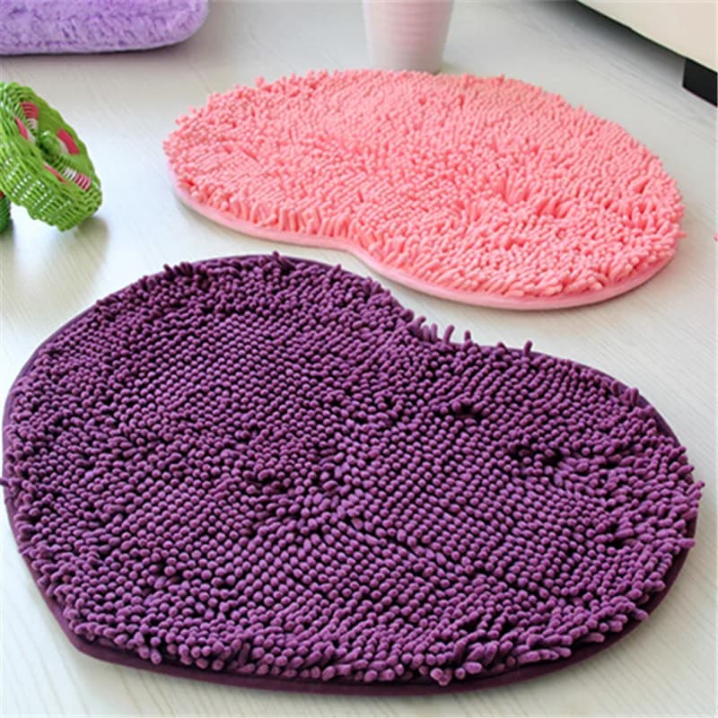 Love Heart Shape Bathtub, Solid Green Red Bathtub, Bedroom Carpet in Non-slip Eyelashes