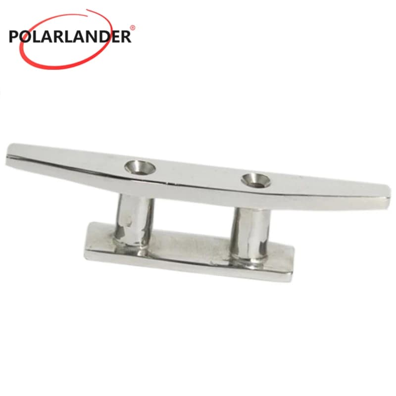 316 Stainless Steel Boat Cleat 4 Inch Marine Deck Rope Cleat for Docking Mooring Anchor Line Hardware Silver