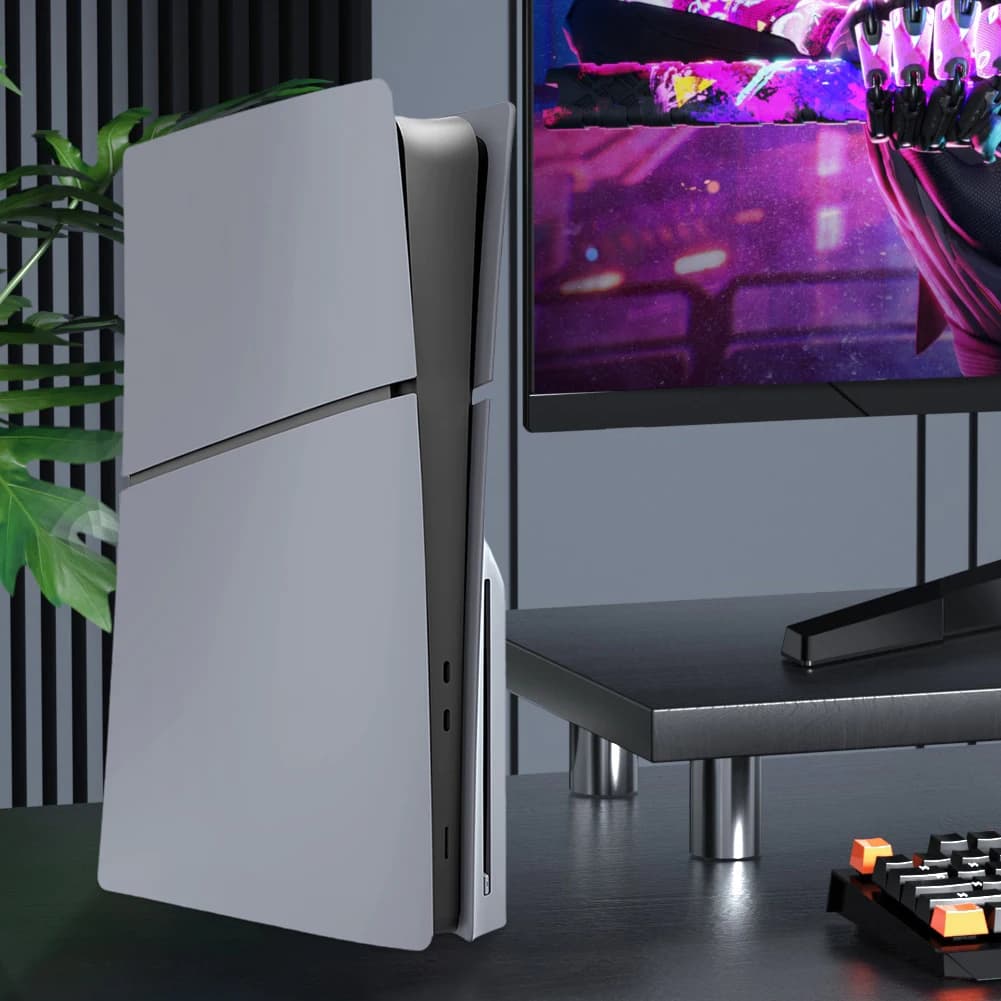 Piastre grigie per il 30° anniversario per console PS5 Slim Custodia rigida in ABS Copertura per console con piastra frontale per disco sottile/console digitale PS5